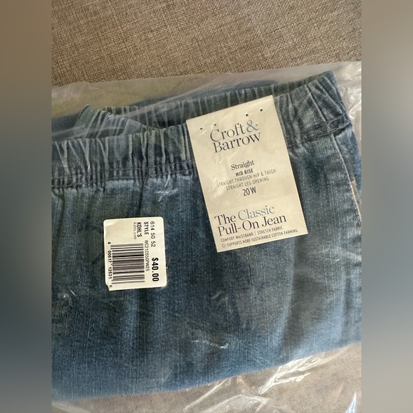 croft & barrow Denim - NEW Croft & Barrow Classic Blue Pull-On Jeans